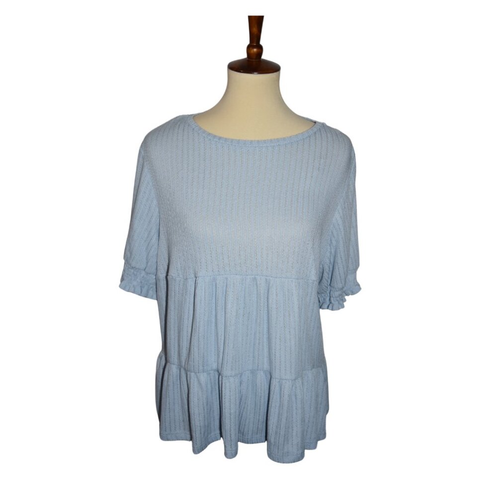 Como Vintage Blue Babydoll Shirt